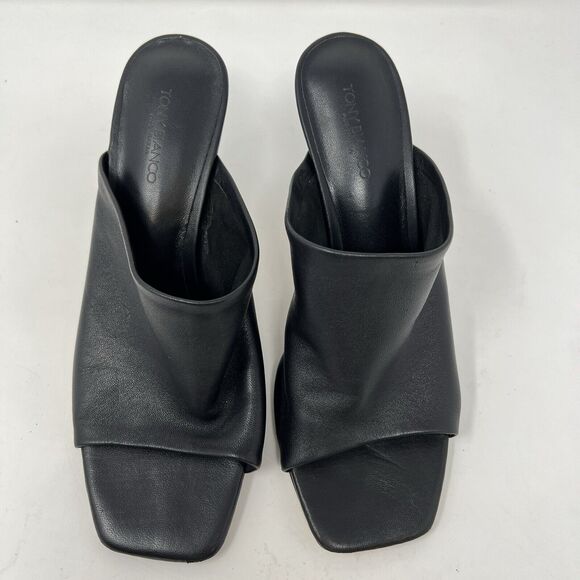 Tony Bianco Nappa Mule in Black Leather Size US 5 EUC Minimalist - Picture 4 of 11